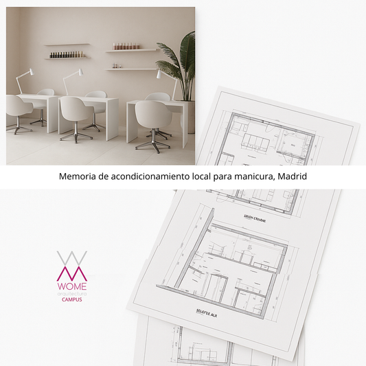 Memoria de acondicionamiento local para manicura, Madrid