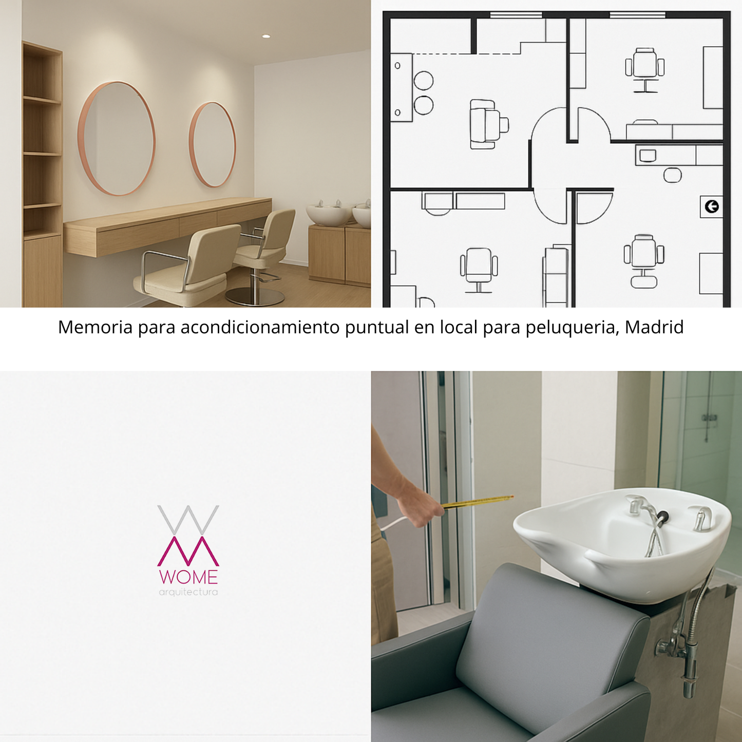 Memoria para acondicionamiento puntual en local para peluquería, Madrid