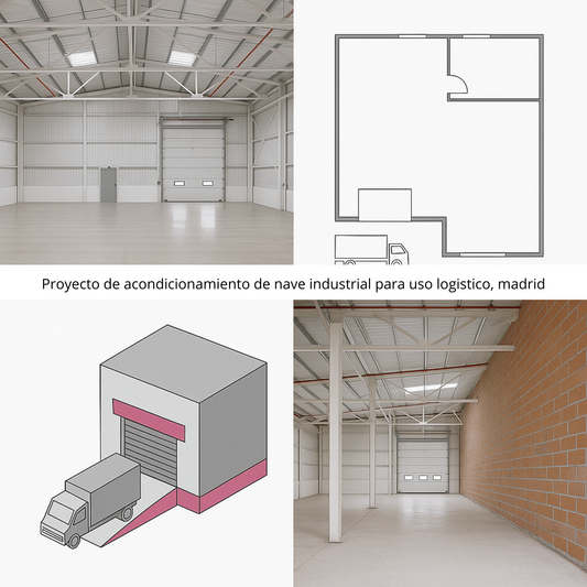 Proyecto de acondicionamiento de nave industrial para uso logístico, madrid