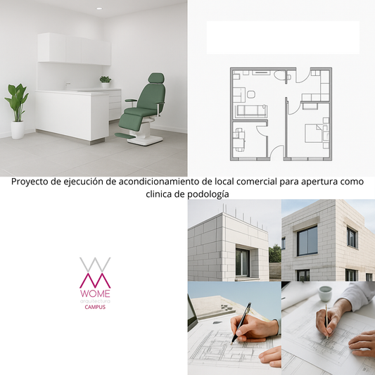 Planos de ejecucción de acondicionamiento de local comercial para apertura como clínica de podología