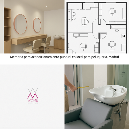 Memoria para acondicionamiento puntual en local para peluquería, Madrid
